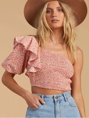 Billabong x The Salty Blonde One Shoulder Top
